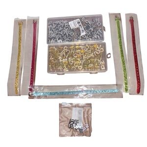 Jewelry Makers Bundle!!!Rhinestone slide Jewelry Charms and bracelets Set!